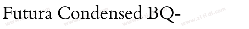 Futura Condensed BQ字体转换